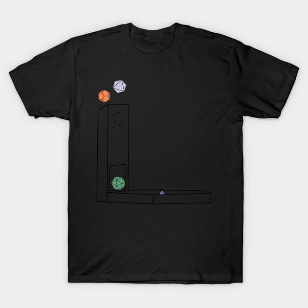 Shield Dice Tower T-Shirt by MimicGaming